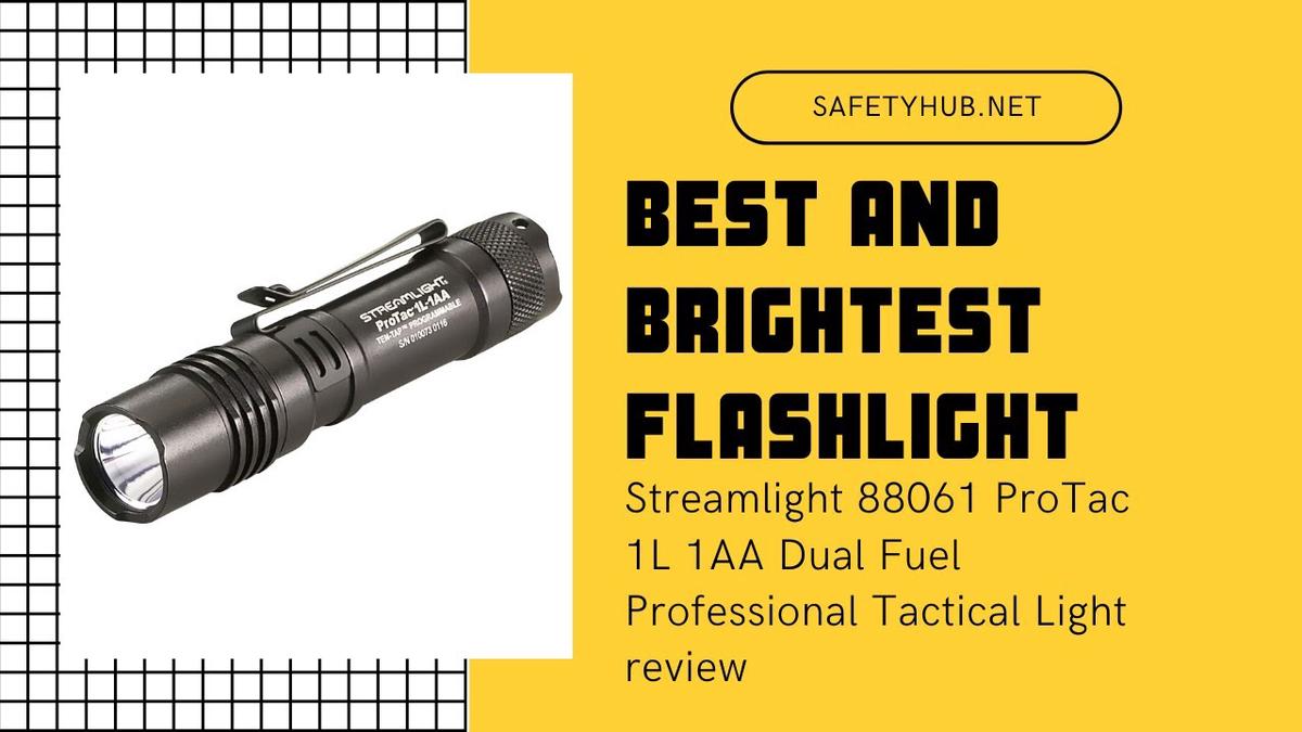 'Video thumbnail for Best and brightest flashlight: Streamlight 88061 ProTac 1L 1AA Dual Fuel Professional Tactical Light'