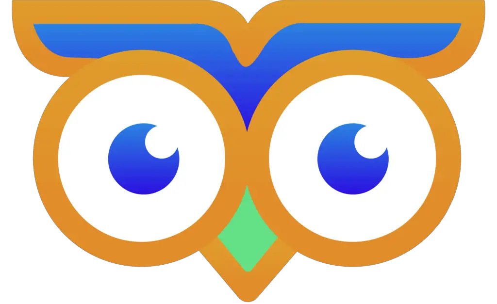 the owl eyes of the Birdwatch World logo