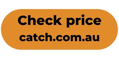 a rounded orange rectangle with the text Check price catch.com.au on it in black text