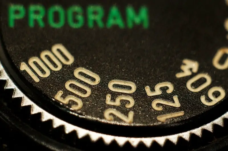 a close up of a shutter speed dial on a camera