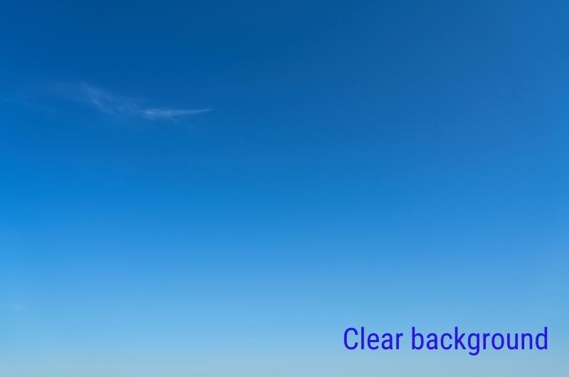 an image of a clear blue sky and the text 'clear background'